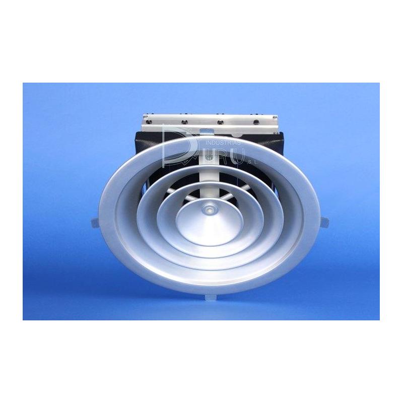 DIFUSOR CIRCULAR CLÁSICO DS + RR  10" COLOR ALUMINIO