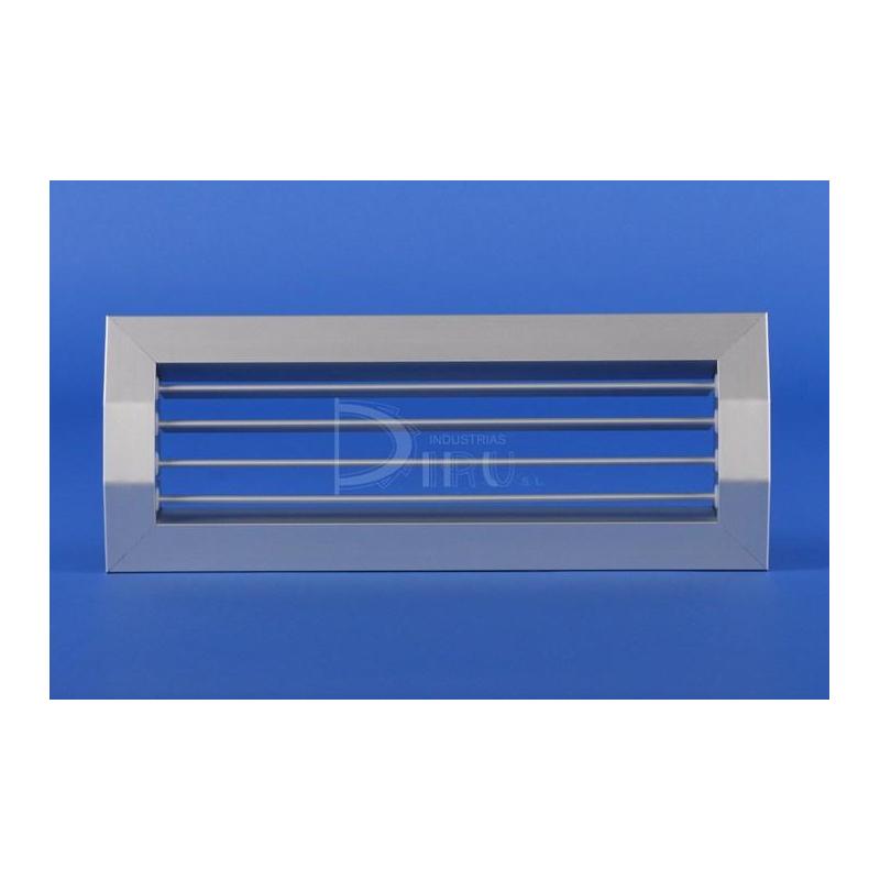 Rejilla Simple Deflexión Conducto Circular MH-TU 200 x 450 COLOR ALUMINIO