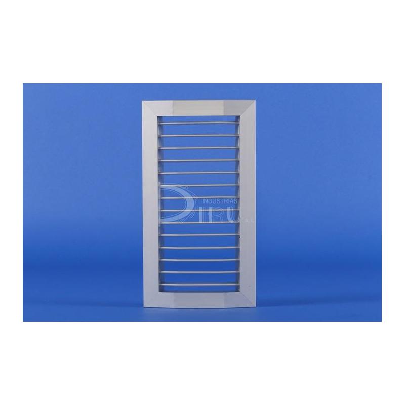 Rejilla Simple Deflexión Conducto Circular MV-TU 200 x 500 COLOR ALUMINIO
