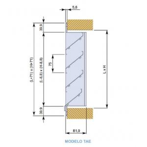 Rejilla TAE Diru toma aire exterior aluminio anodizado