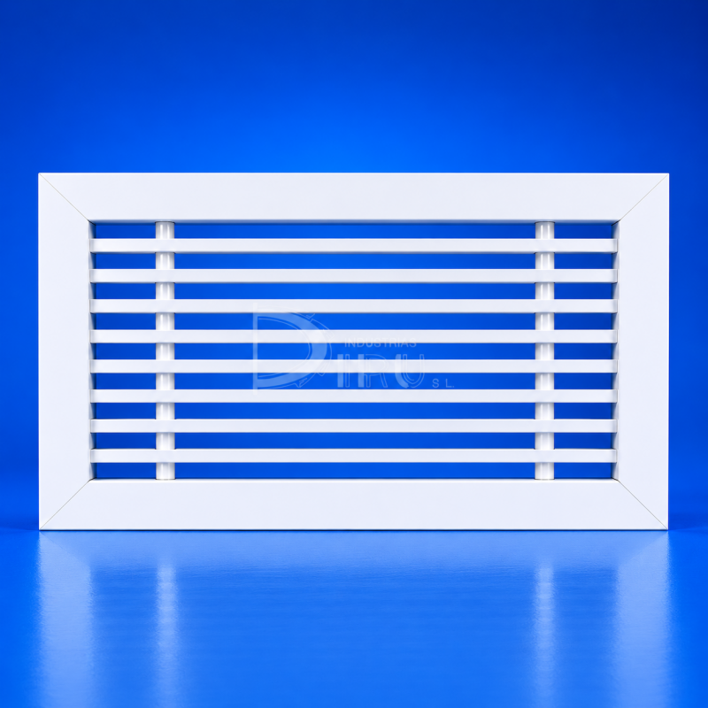 Rejilla lineal RLC Diru lamas fijas 0 grados aluminio impulsion retorno blanco