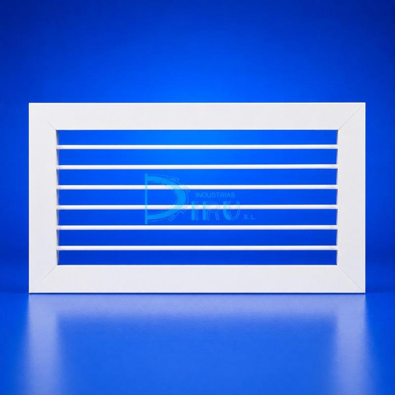 Rejilla simple deflexion MH Diru aluminio anodizado impulsion retorno
