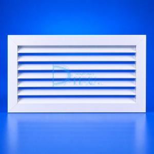 Rejilla retorno lamas fijas 45 grados RRF Diru aluminio blanco