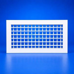 Rejilla doble deflexion MHV Diru blanco RAL 9016 impulsion aluminio