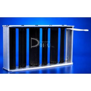 Regulacion lamas opuestas RR Diru compuerta regulacion rejillas aluminio