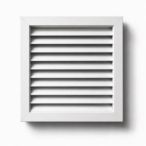 Rejilla toma aire exterior BasicAir lacada blanco RAL 9016 vista frontal