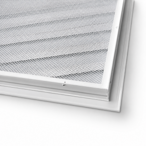 Rejilla toma aire exterior BasicAir lacada blanco RAL 9016 vista frontal