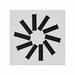 Difusor rotacional cuadrado BasicAir BA-DROT-300-10 blanco RAL 9016 295x295mm 10 ranura