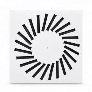 Difusor rotacional cuadrado BasicAir BA-DROT-600-24 blanco 595x595mm 24 ranuras tangenciales