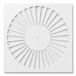 Difusor rotacional troquelado BasicAir BA-DROT-600-34 blanco 595x595mm 34 ranuras chapa