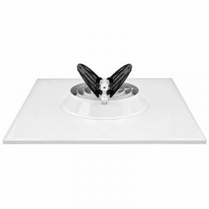 Difusor circular en placa techo modular BasicAir BA-PDCI blanco sin cortar placa