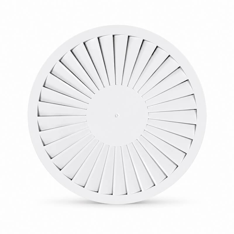 Difusor rotacional circular troquelado BasicAir BA-DROTC-600-34 blanco 34 ranuras chapa 600mm