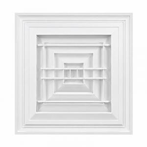 Difusor cuadrado multicono BasicAir BA-PDCU-595-595B blanco 595x595mm techo modular