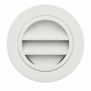 Rejilla circular exterior aluminio BasicAir BA-EXT-D blanco lamas malla antiinsectos
