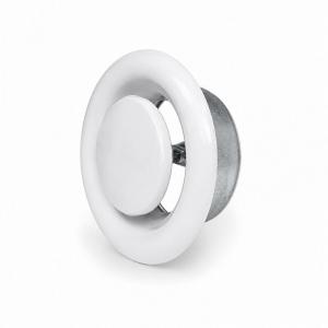 Boca extraccion redonda metalica BasicAir BA-BE-MET lacada blanco 100 125 150mm