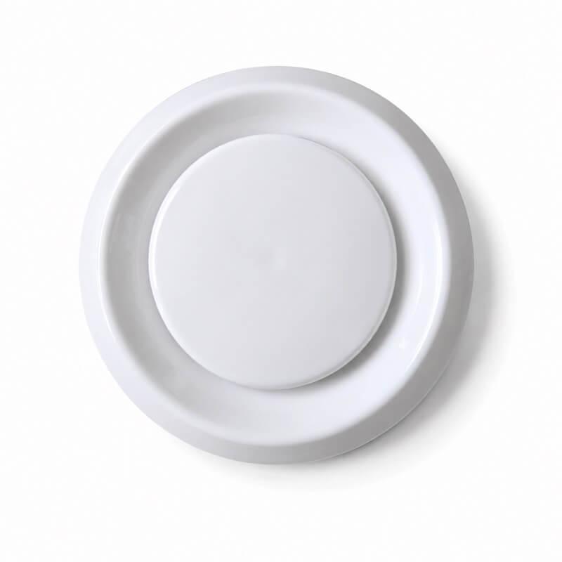 Boca extraccion redonda BasicAir BA-BE-PO polipropileno blanco 100mm 125mm