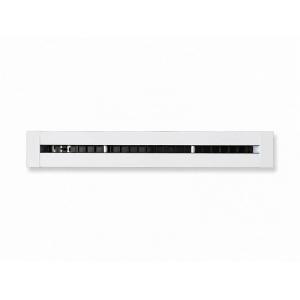 Difusor lineal BasicAir BA-DL perfil ancho blanco RAL 9016 lamas orientables una via