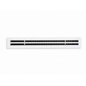 Difusor lineal BasicAir BA-DL perfil ancho blanco RAL 9016 lamas orientables dos vias