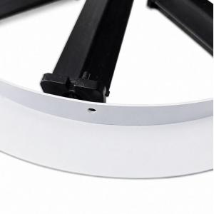 Difusor rotacional circular enrasado BasicAir BA-DROTC-300-8 blanco aletas negras 300mm espesor