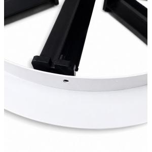 Difusor rotacional circular BasicAir 300mm detalle aletas negras orientables enrasado espesor