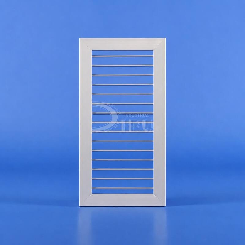 Rejilla de lamas orientables simple deflexion MV aluminio anodizado Industrias Diru