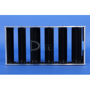 Rejilla Lama Curva CV1 + R 250 x 400 Color ALUMINIO