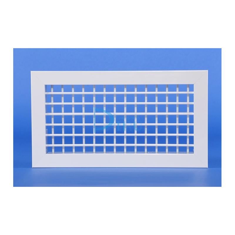 Rejilla Lamas Orientables Doble Deflexión MHV + R 400 x 400 Color BLANCO