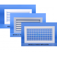 Kit de rejillas de impulsión y retorno para aire acondicionado